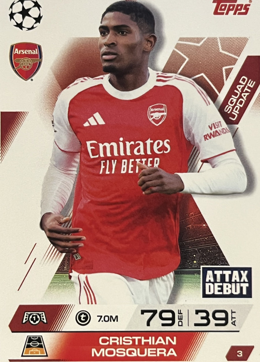 Cristhian Mosquera 2026 2026 Topps Match Attax Extra 2026 #3
