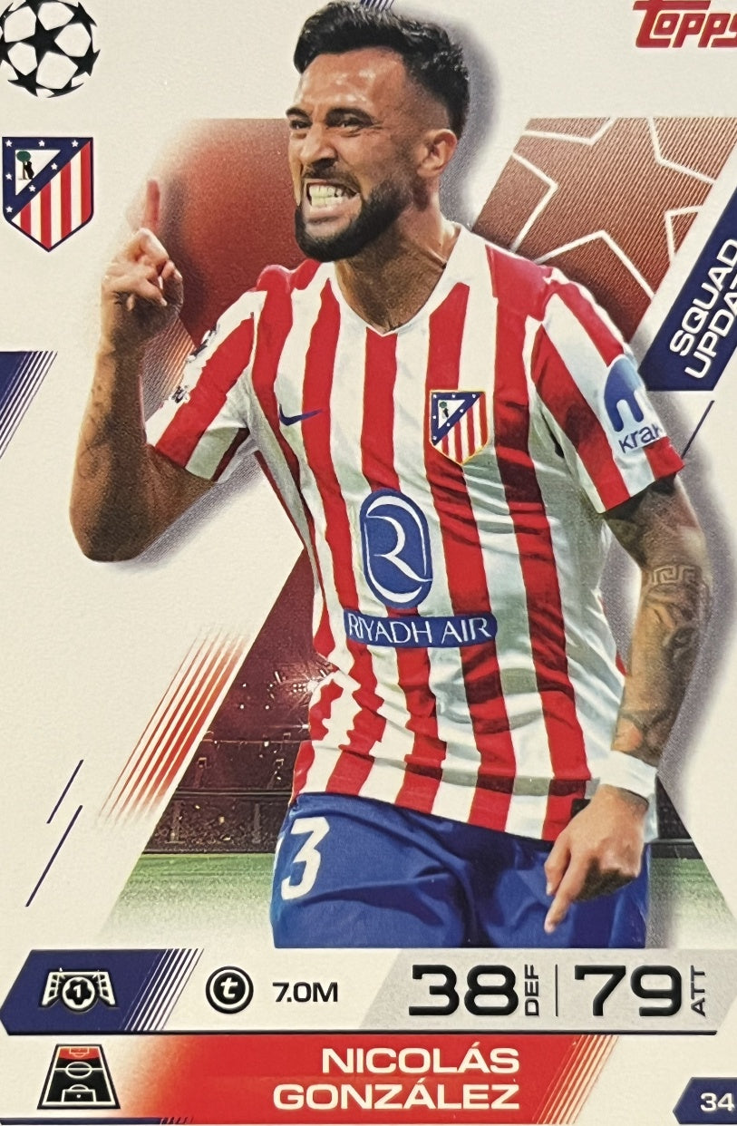 Nicolas Gonzalez 2026 2026 Topps Match Attax Extra 2026 #34