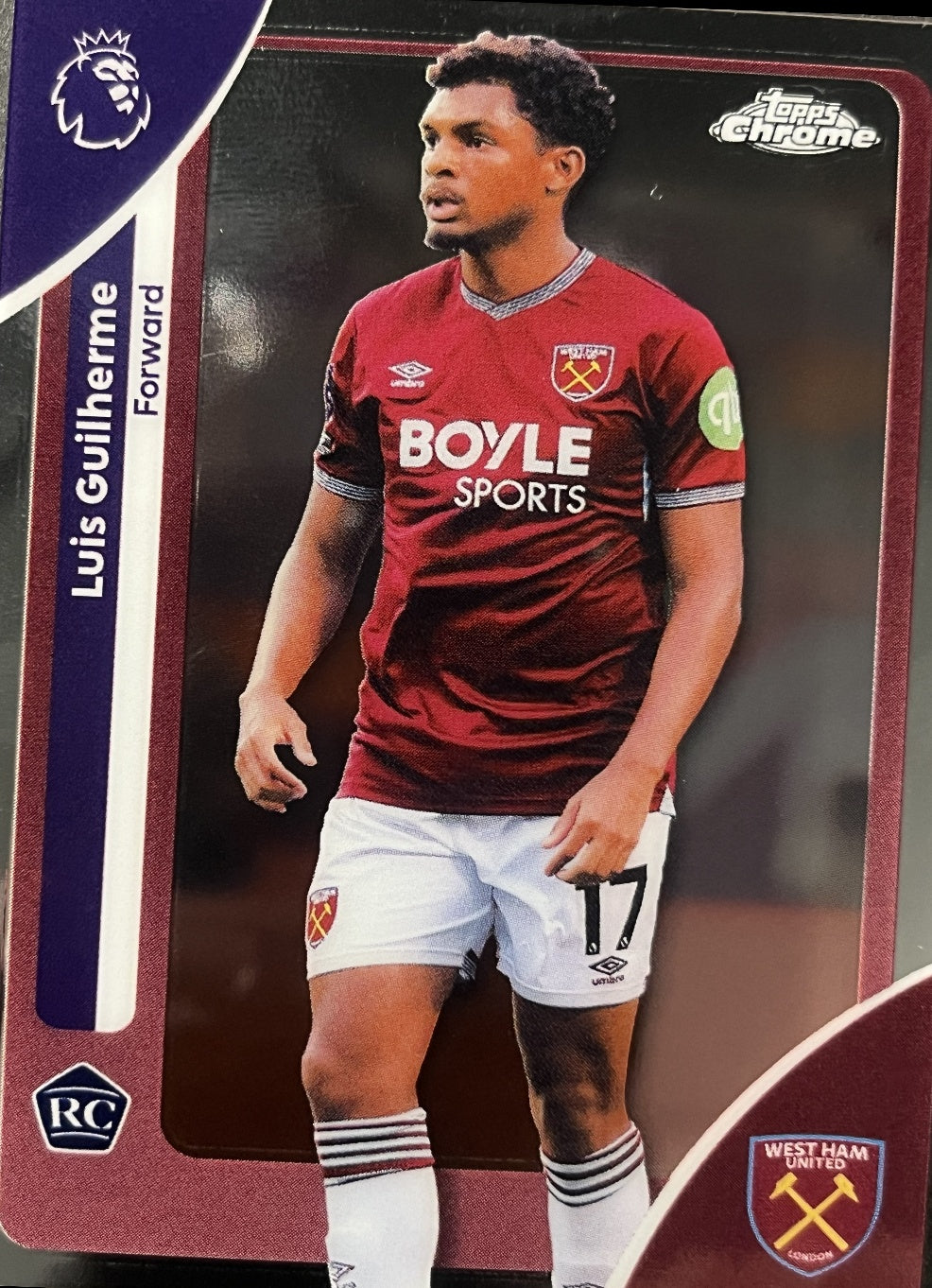 Luis Guilherme 2026 2026 Topps Premier League Chrome #185
