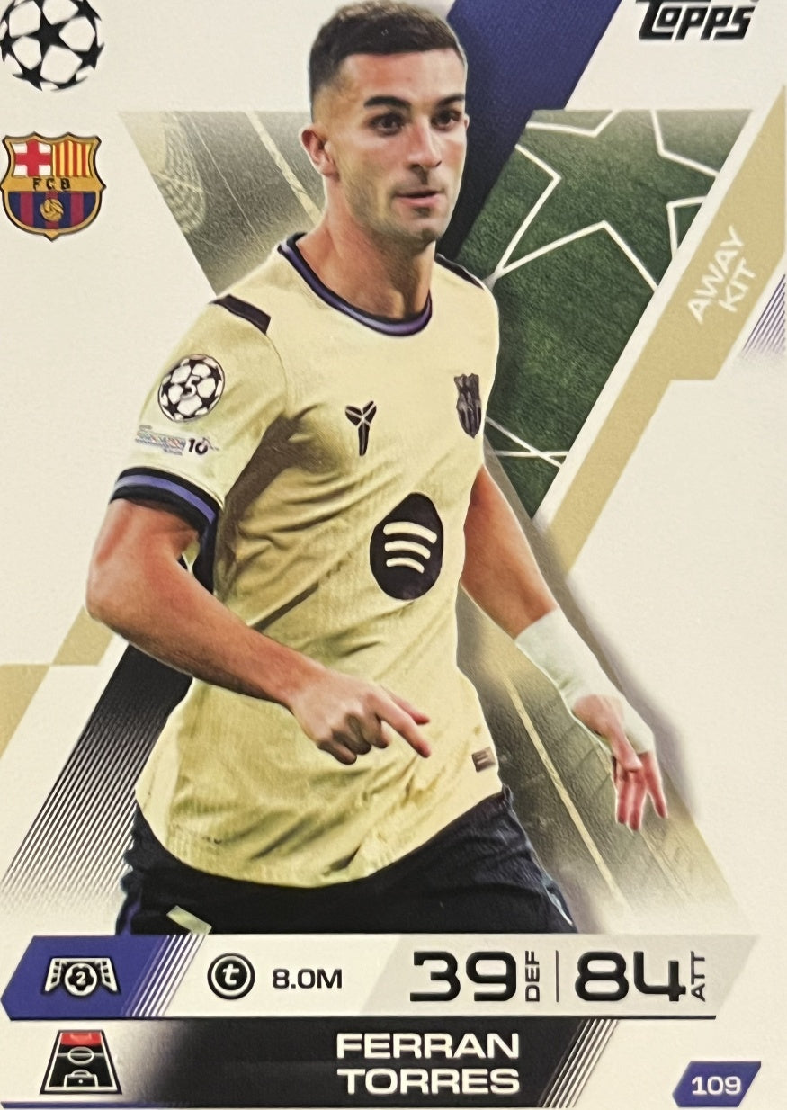 Ferran Torres 2026 2026 Topps Match Attax Extra 2026 #109