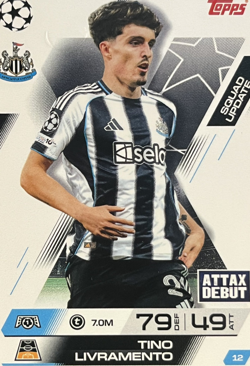 Tino Livramento 2026 2026 Topps Match Attax Extra 2026 #12