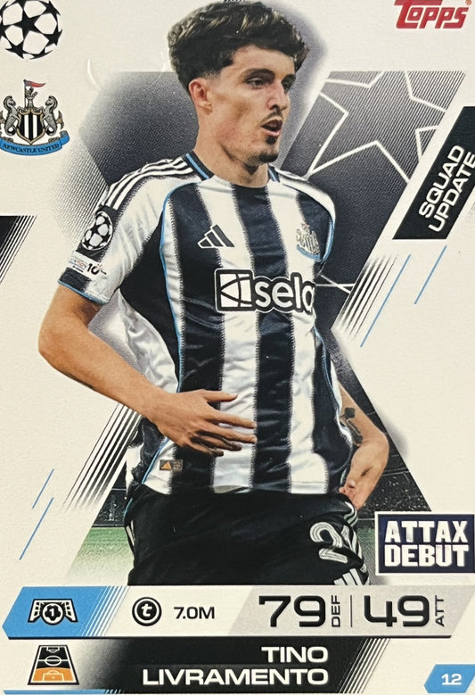 Tino Livramento 2026 2026 Topps Match Attax Extra 2026 #12