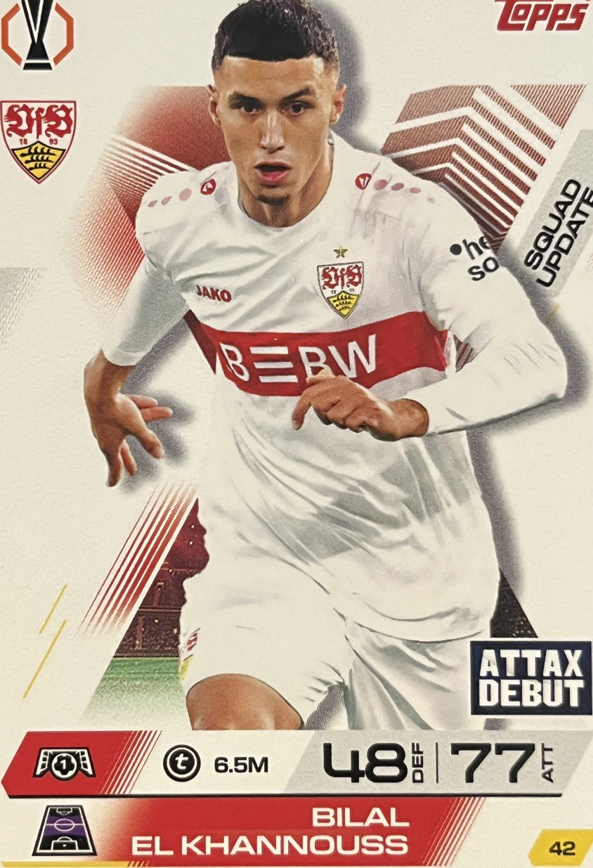Bilal El Khannouss 2026 2026 Topps Match Attax Extra 2026 #42