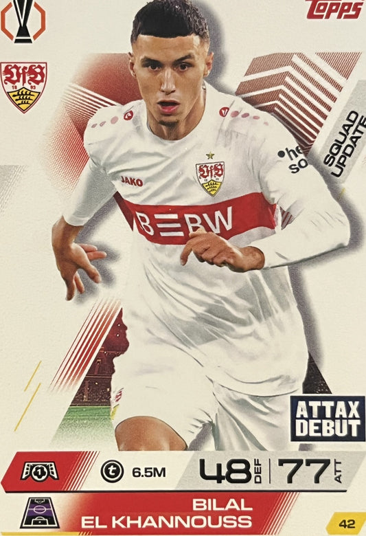 Bilal El Khannouss 2026 2026 Topps Match Attax Extra 2026 #42