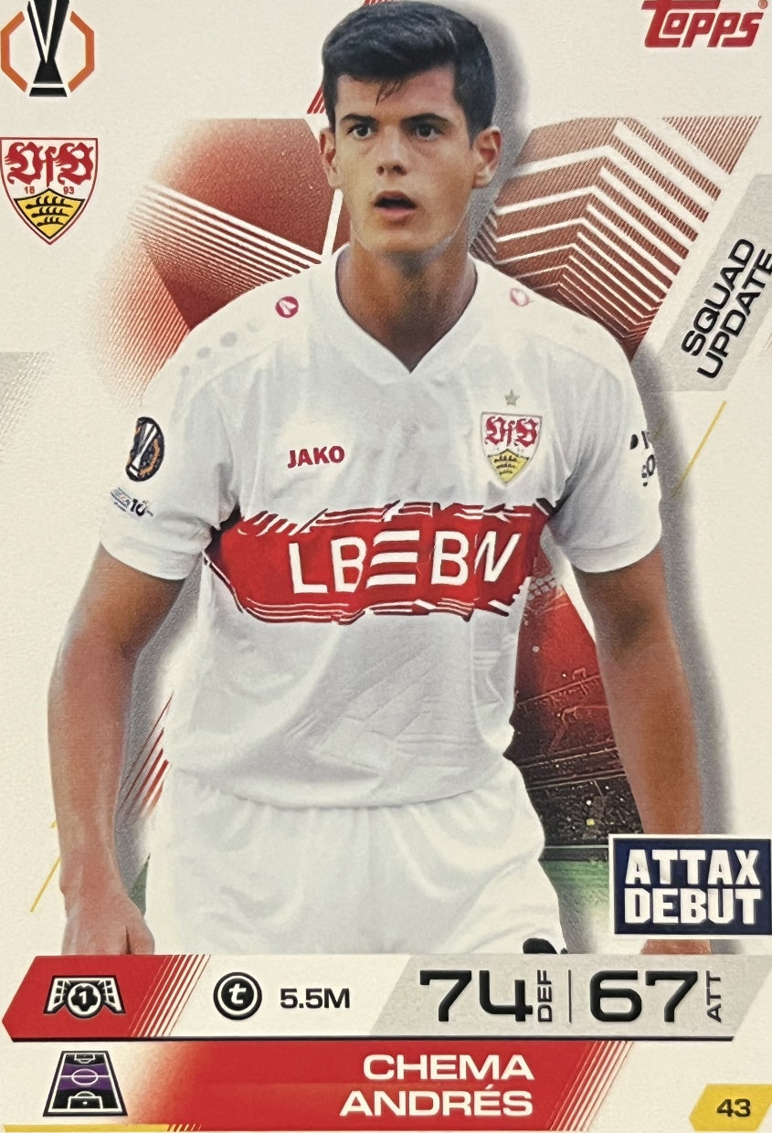 Chema Andres 2026 2026 Topps Match Attax Extra 2026 #43