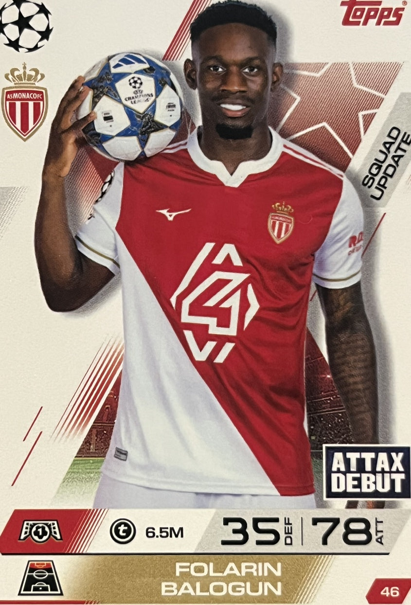 Folarin Balogun 2026 2026 Topps Match Attax Extra 2026 #46