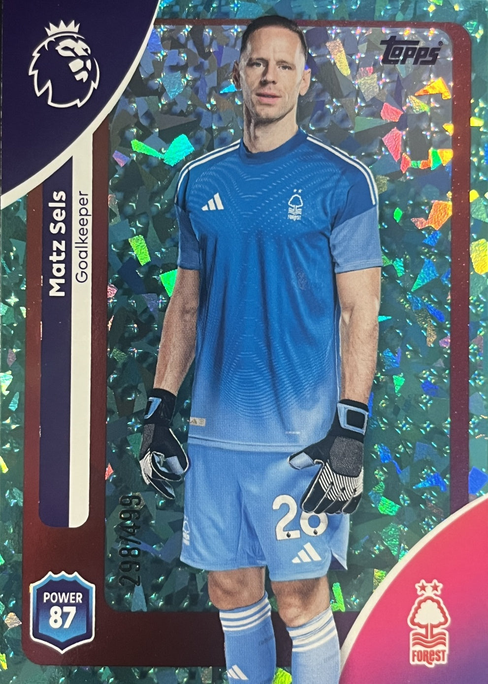 Matz Sels 2026 2026 Topps Premier League #236