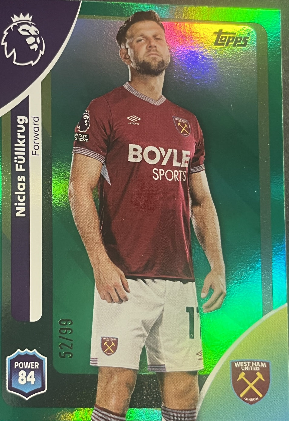 Niclas Füllkrug 2026 2026 Topps Premier League #282