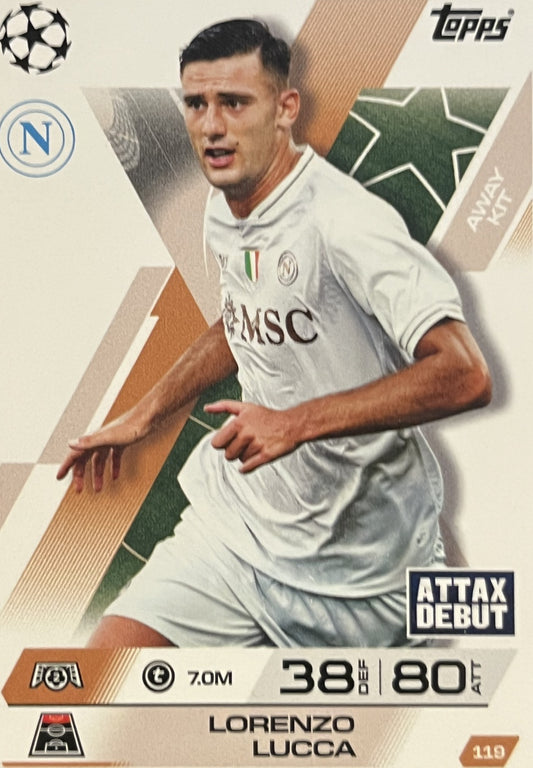 Lorenzo Lucca 2026 2026 Topps Match Attax Extra 2026 #119