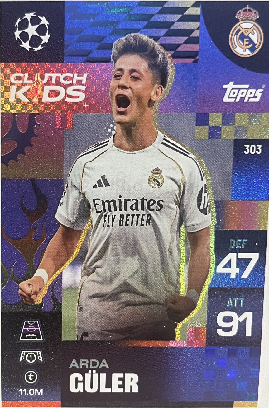 Arda Guler 2026 2026 Topps Match Attax Extra 2026 #303
