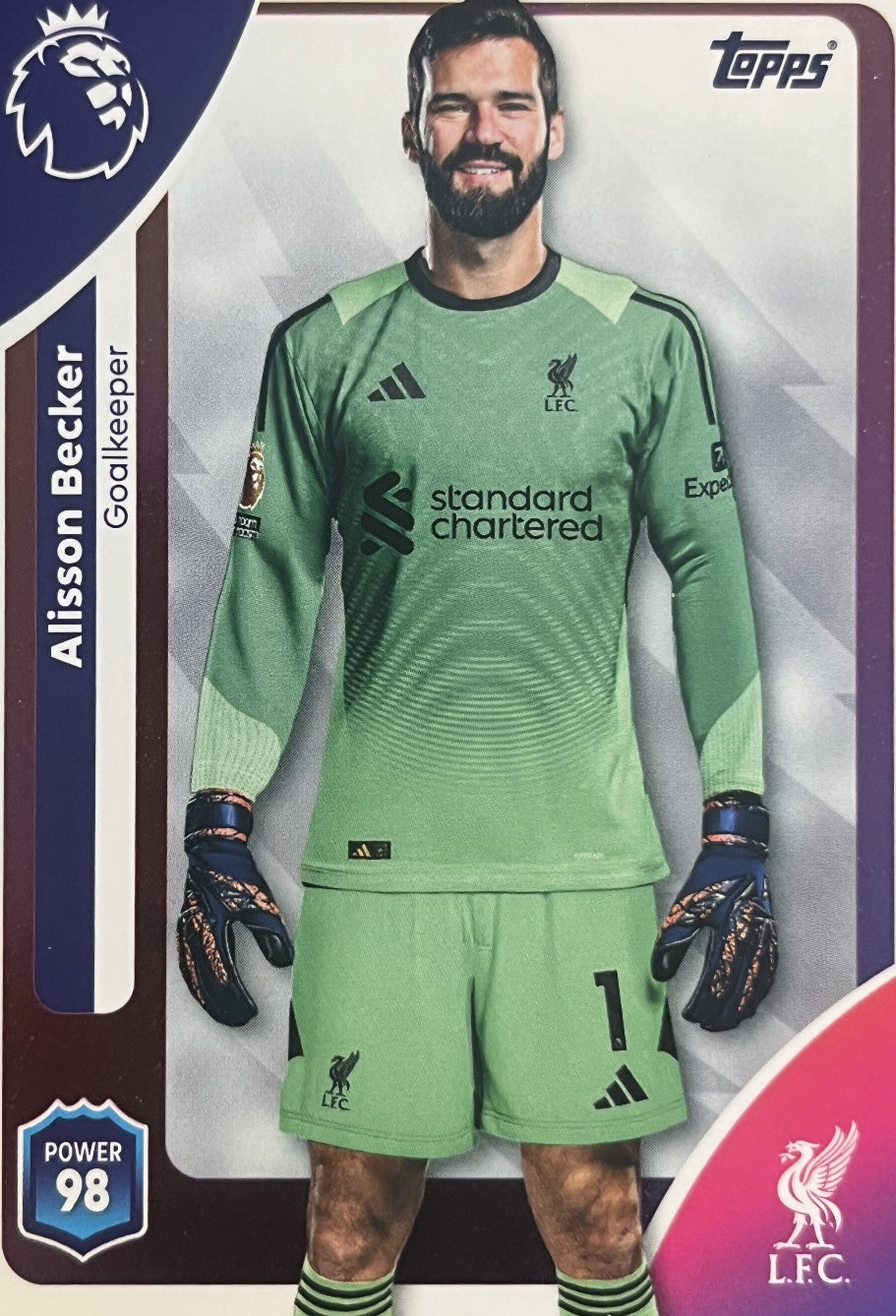 Alisson Becker 2026 2026 Topps Premier League #164