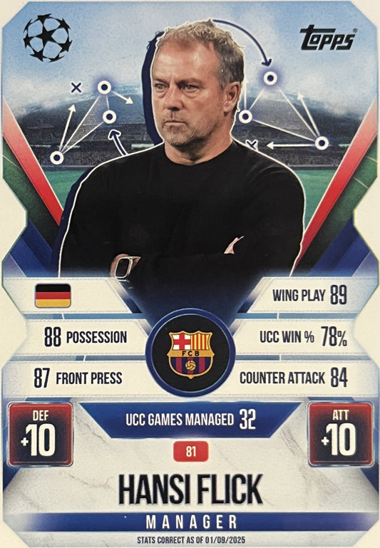 Hansi Flick 2026 2026 Topps Match Attax Extra 2026 #81