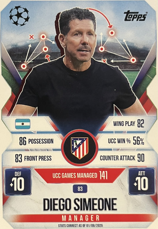 Diego Simeone 2026 2026 Topps Match Attax Extra 2026 #83