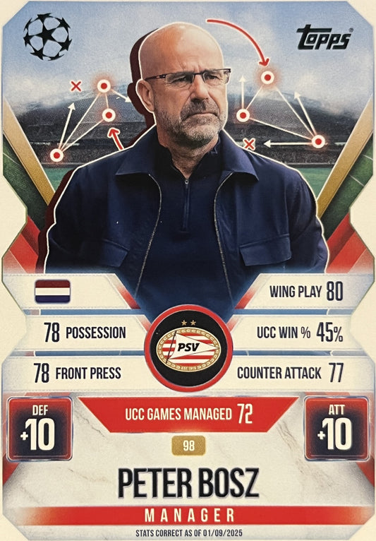 Peter Bosz 2026 2026 Topps Match Attax Extra 2026 #98