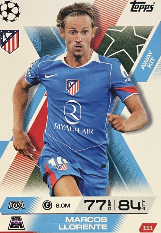 Marcos Llorente 2026 2026 Topps Match Attax Extra 2026 #111