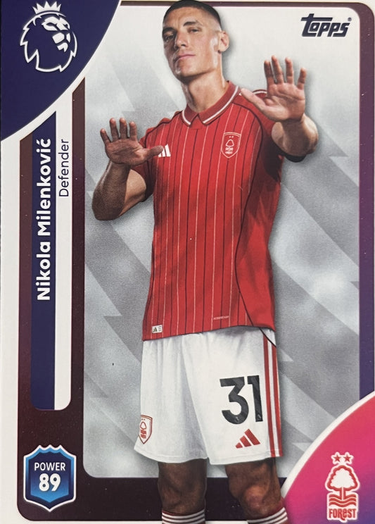 Nikola Milenković 2026 2026 Topps Premier League #237