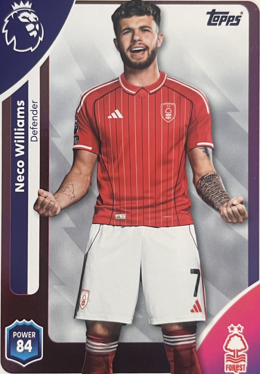 Neco Williams 2026 2026 Topps Premier League #240