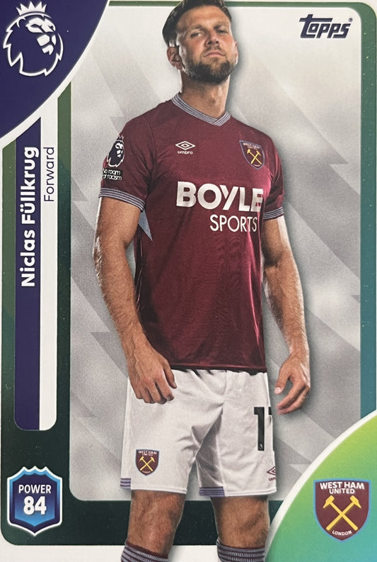 Niclas Füllkrug 2026 2026 Topps Premier League #282