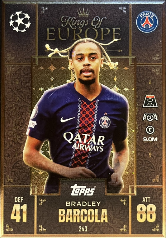 Bradley Barcola 2026 2026 Topps Match Attax Extra 2026 #243