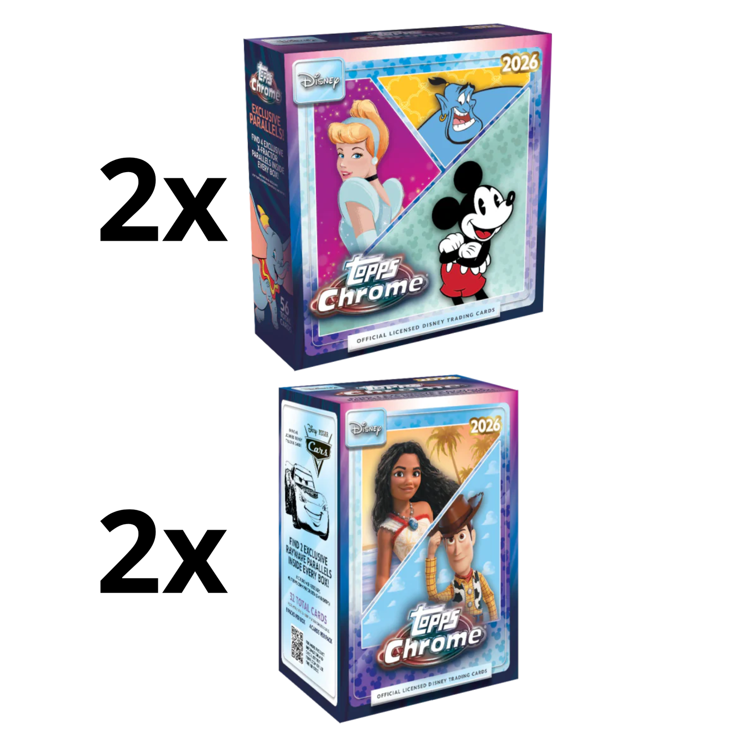 MidnightSun Cards Break #007 – Topps Chrome Disney 2026 – 2 Mega Box + 2 Blaster Box