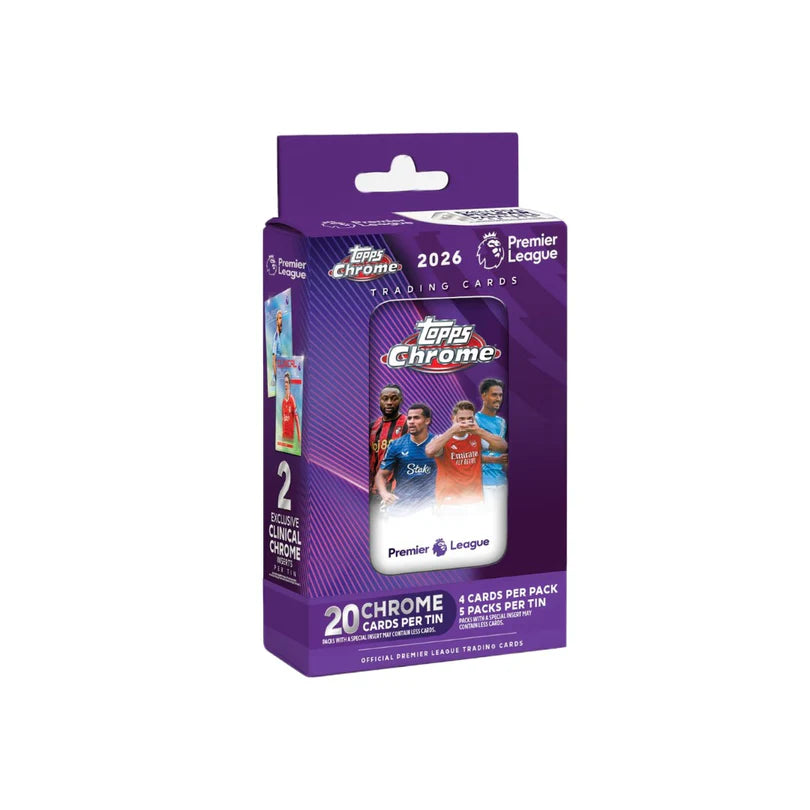 2026 Topps Chrome® Premier League Tinn Boks