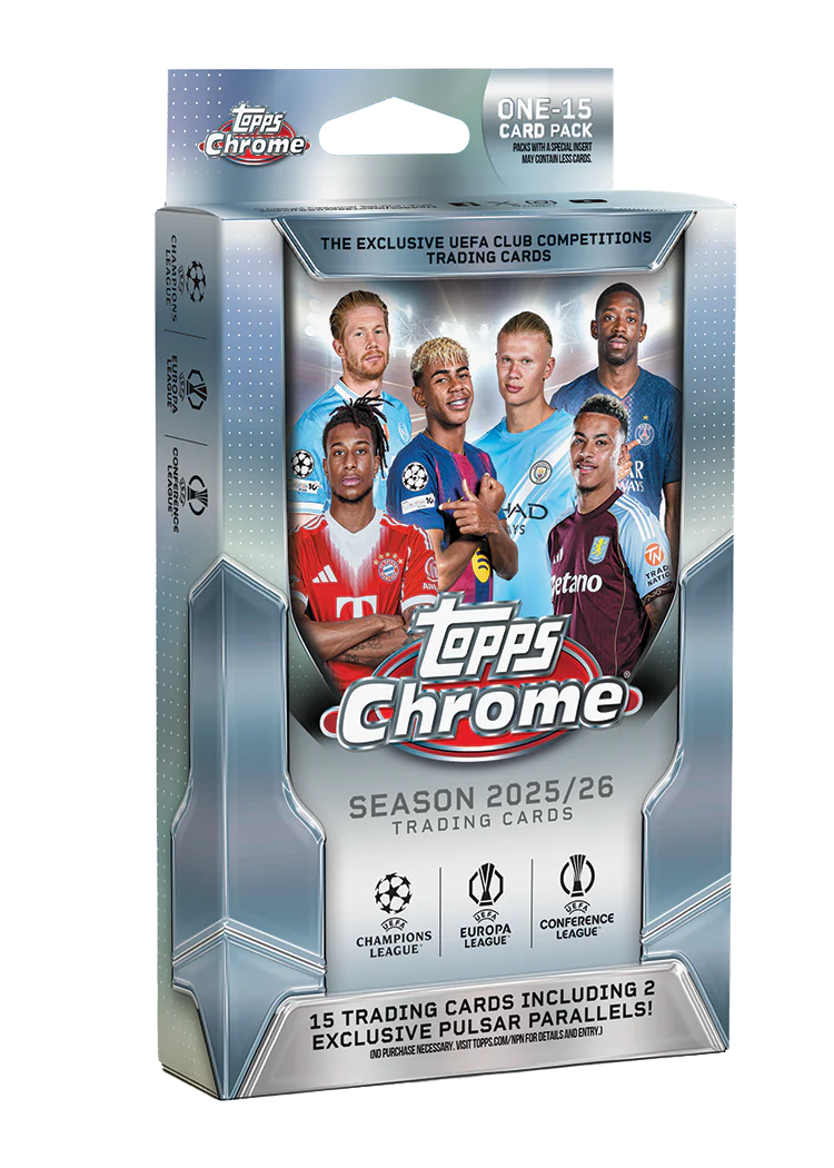 Topps Chrome UEFA Club Competitions 2025-26 Hanger Box