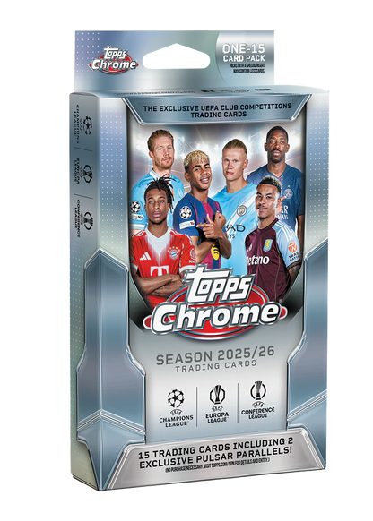 Topps Chrome UEFA Club Competitions 2025-26 Hanger Box