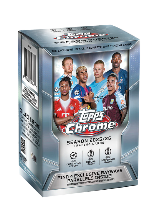Topps Chrome® UEFA Club Competitions 2025-26 Value/Blaster box